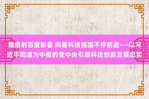 撸撸射百度影音 向着科技强国不停前进——以习近平同道为中枢的党中央引颈科技创新发展纪实